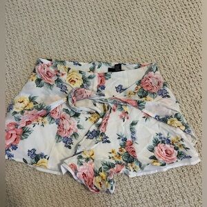Floral wrap shorts